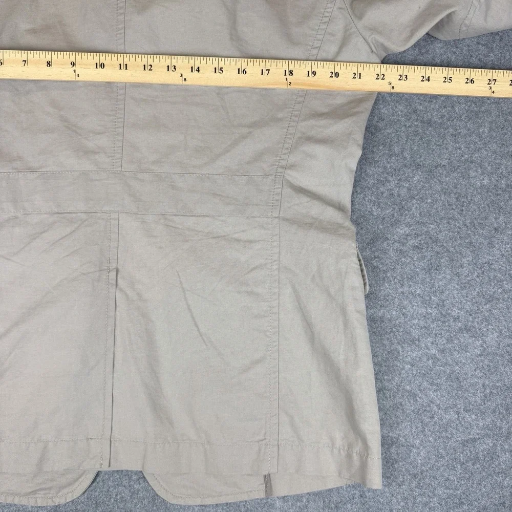 Henry Cottons Men Beige Safari Utility Jacket Blazer Size 100 Large Cotton Coat